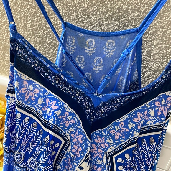 Jealous Tomato Blue medley mini dress/ swim cover up . NEW w/ out tags - Picture 2 of 5